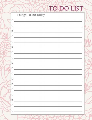 P4L Daily To Do List